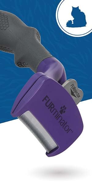 FURminator® deShedding Tool For Medium/Large Cats, Long Hair, Removes Loose Hair From Shedding
