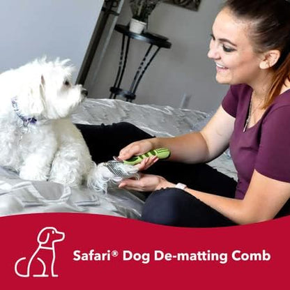 Coastal Pet Safari Dog De-Matting Comb and Undercoat Rake - Bundle for Matted Hair and Shedding Prevention