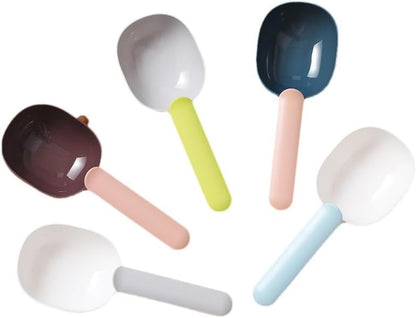 Pet Food Scoop with Bag Clip, Dog Cat Food Measuring Spoon, Anti-Spill Deep Design, Durable ABS Material, Multi-Color Option, Easy to Clean (A2)