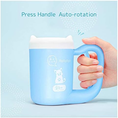 Creation Core Portable Dog Paw Washer Cup Pet Paw Cleaner for Dogs Cats Grooming with Muddy Paws Comfortable Silicone Dog Feet Cleaner Automatic, Blue