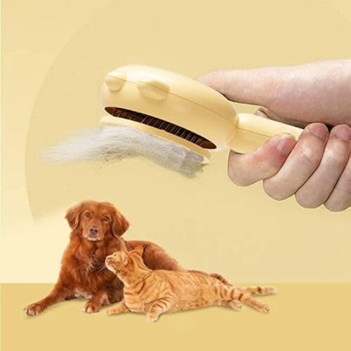 Cat Brush - Pet Hair Cleaner Brush (Green+Yellow)