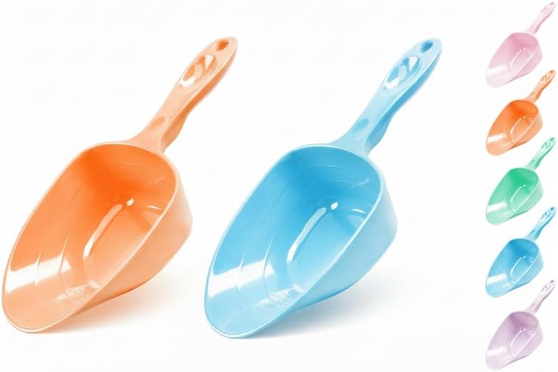 1-Cup Melamine Pet Food Scoop — Precise Feeding & Weight-Management Measuring Scoop for Dogs & Cats, BPA-Free, Durable, Dishwasher-Safe (Baby Blue)