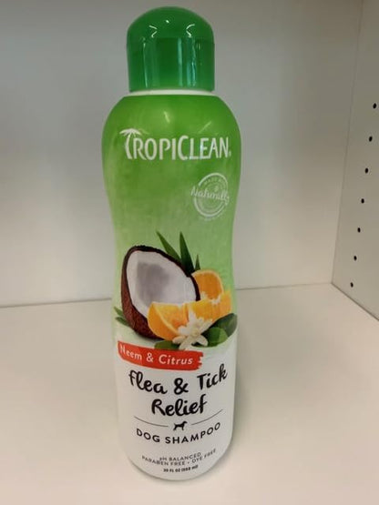 TropiClean Deshedding Dog Shampoo, Fast-Acting Shedding Control & Coat Softener, Puppy Safe, Made in USA, Lime & Coconut Scent, Cat Friendly, 20oz.