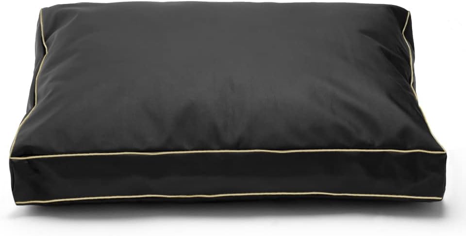 Dog Bed Cover,Waterproof Tough Plastic DIY Pet Bed Cover,Non Stick Hair Easy to Clean Rectangular Fillable Dog Bed Covers with Zipper(Dark Grey,44" L x 32" W x 4" Th,Cover Only)