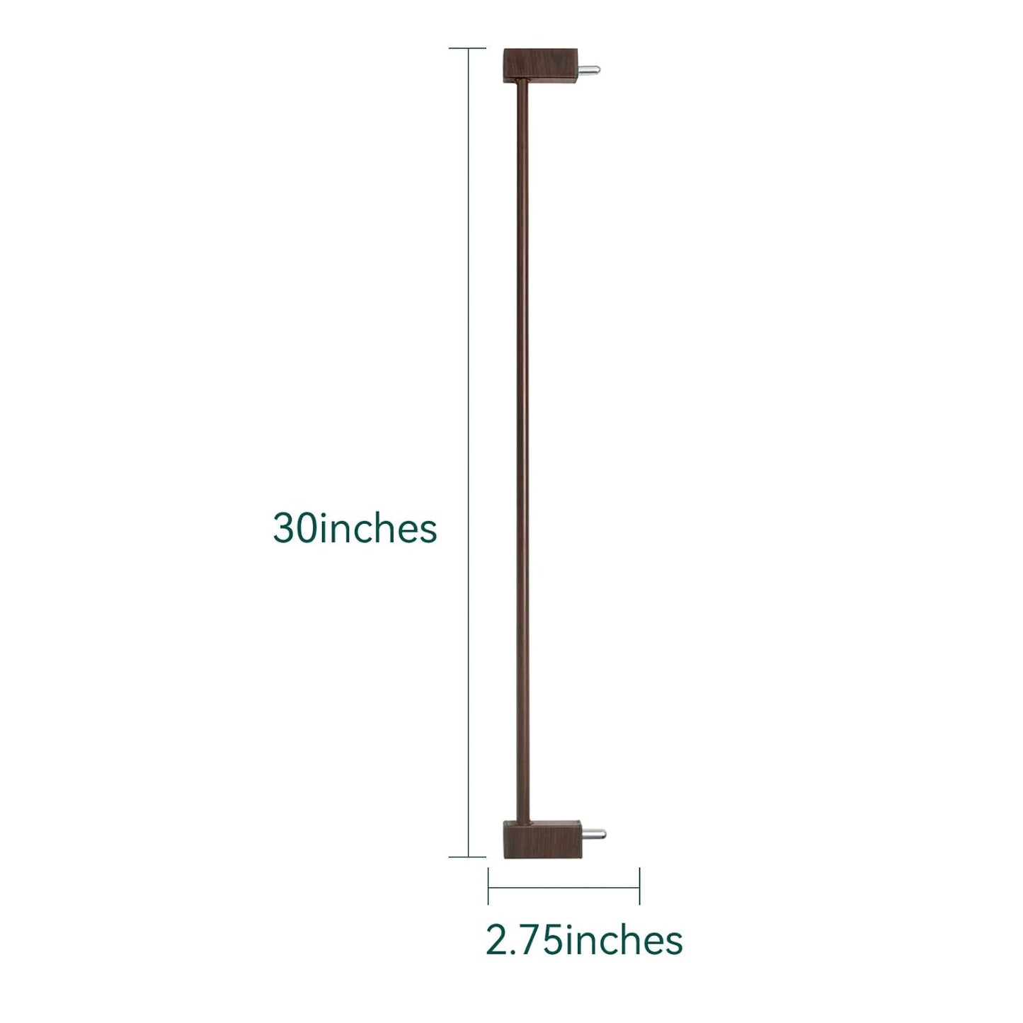 BABELIO Baby Metal Gate Extension with Wood Pattern, 5.5'' Extra Wide Pet Gate for Stairs & Doorways, Pressure Mounted Baby Gate Dog Gate, No Tools Required, 30'' Tall