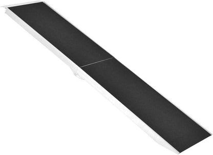 8FT Long Dog Ramp, Car Truck SUV Pet Ramp, Aluminum Portable 15 inches Wide 96 inch Long Folding Pet Vehicle Ramps Ramps for Small Medium Large Dogs and Cats, 400 Lbs Capacity