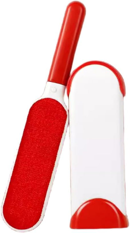 Double-Sided Self-Cleaning Lint Removers for Furniture, Clothes, Car Seats, Large Lint Remover Brush for Pet Hair, Lint, Dust, Dirt (Red)