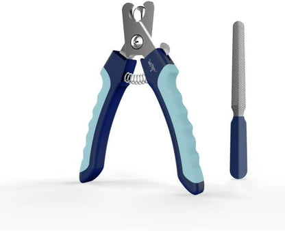 WePet Dog Nail Clippers U10.1, Dog Nail Trimmer Large Breed with Quick Sensor, Razor Sharp Blade Professional Pet Nail Clipper with Safety Guard and Nail File, Pale Turquoise