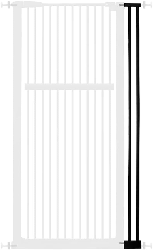 Lumizone Extra Tall Cat Gate 61.02" High Pressure Mounted Extra Wide 30.12"-34.05" (17Sizes) 1.37" Gap No Drilling Auto-Close Tall Pet Gate for Dogs (Black, 30.12"-34.05" W)