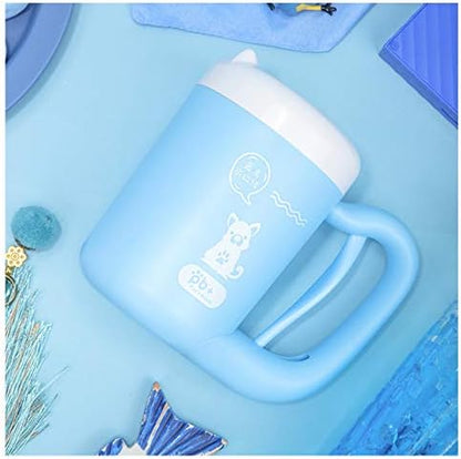 Creation Core Portable Dog Paw Washer Cup Pet Paw Cleaner for Dogs Cats Grooming with Muddy Paws Comfortable Silicone Dog Feet Cleaner Automatic, Blue