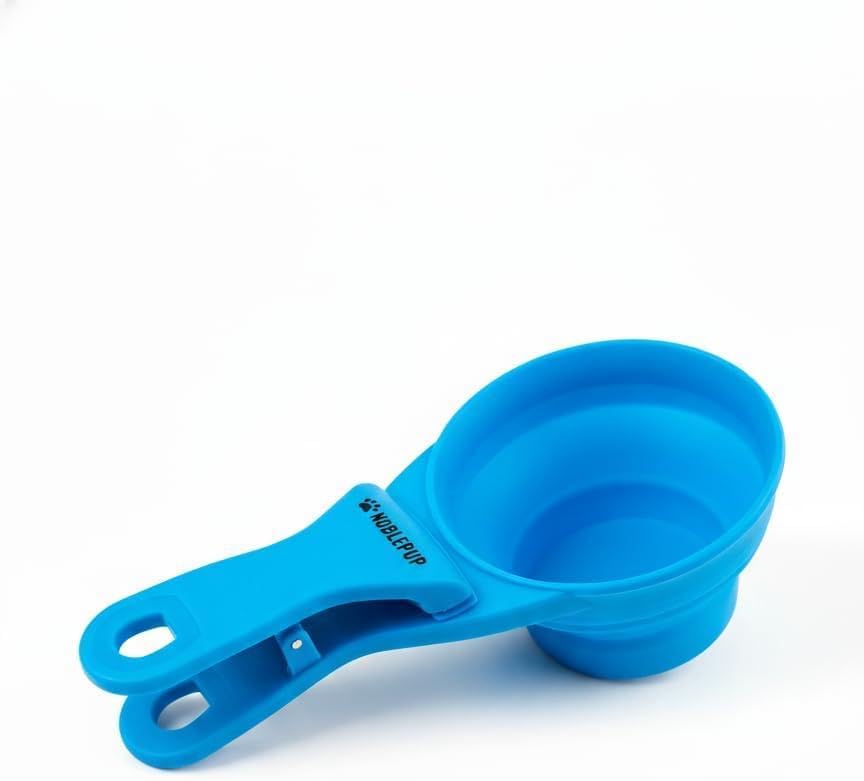 MeasureMate Pet Food Scoops with Bag Clip for Dog and Cat - 3-in-1 Multi-Function Collapsible Food Measuring Cup - 1 Cup Capacity, 8oz, Green - Dishwasher Safe