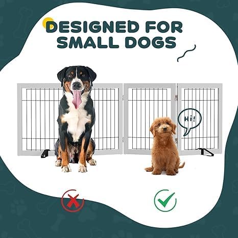 Freestanding Dog Gates Indoor, 3-Panel Pet Gates with 2 Metal Stands and 360° Hinge, 24" H Foldable Dog Gate for Stairs, Doorway, Kitchen, Expands Up to 55" Fully Assembled - Black Walnut
