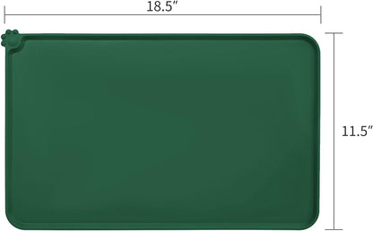 AUDWUD Silicone Waterproof Pet Feeding Mats,Anti Slip Bowl Pad,Dog Mat for Food and Water