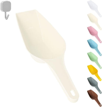 Food Scoop, Cup Capacity Dog Food Scooper With Measuring Lines For Dog, Puppy and Cat Coffee Bean Scoop, Flour Scoop 2 Pack (Grey)