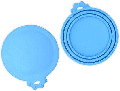 2Pcs Silicone Pet Food Can Lid Cover for Cat & Dog Dishwasher Safe - Keeps Wet Food Fresh, Pet Treat Storage Accessory