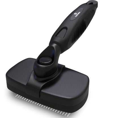 Deshedding Dog Brush for Shedding – Self Clean Cat Brush Deshedding & Grooming Tool for Long Haired and Short Haired Dogs, Slicker Brushes for Dogs, Skin-Friendly, Retractable Bristles, Easy to Clean