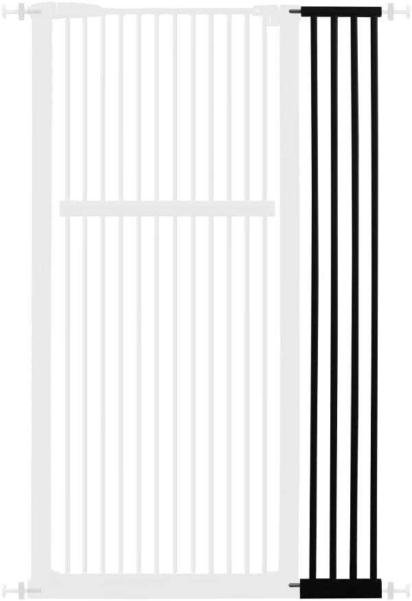 Lumizone Extra Tall Cat Gate 61.02" High Pressure Mounted Extra Wide 30.12"-34.05" (17Sizes) 1.37" Gap No Drilling Auto-Close Tall Pet Gate for Dogs (Black, 30.12"-34.05" W)