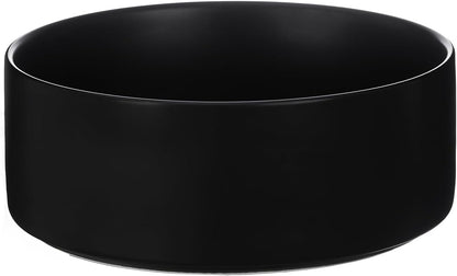 6'' Ceramic Raised Dog Bowl - 30Oz Dog Food & Water Bowl with Elevated Non-Slip Bamboo Stand, Dishwasher & Microwave Safe, Anti Vomiting Heavy Duty Pet Bowl for Small and Medium Dogs, White