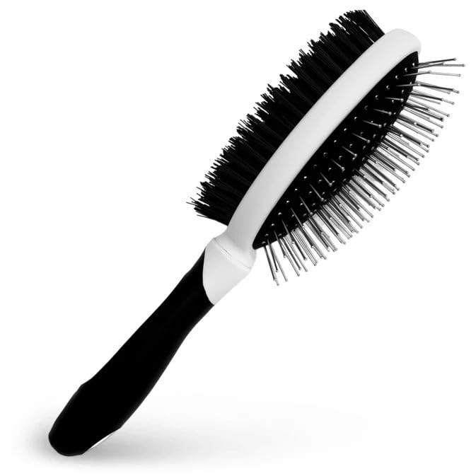 Fuller Brush Slicker Pet Brush - Angled Fine Steel Wires - Ergonomically Designed Rubberized Handle For Comfort & Control - Remove Shedding & Matted Hair - Tool For Grooming Dogs & Cat