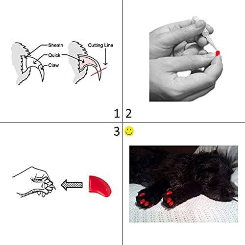 40-Pack Soft Nail Caps for Dogs Claws Clear XXL