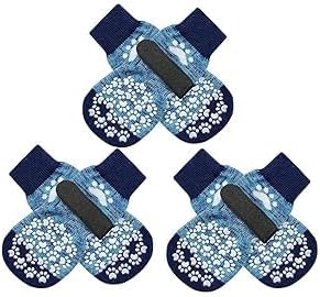 EXPAWLORER 6Pcs Anti-Slip Dog Socks to Prevent Licking Paws,Dog Shoes for Hot Pavement,Dog Booties Traction Control on Hardwood Floor,Boots & Paw Protectors, for Puppy Small Medium Large Senior Dogs