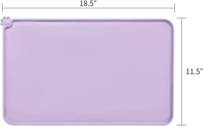AUDWUD Silicone Waterproof Pet Feeding Mats,Anti Slip Bowl Pad,Dog Mat for Food and Water