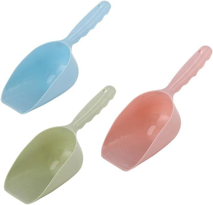 1-Cup Pet Food Scoop, Lines for 1/2 and 1 Cup - Dog, Puppy, Cat, Bird, Rabbit Plastic Scoop (Light Pink)