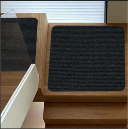 Stair Treads for Wooden Steps Carpet, Non-Slip Stair Runner Indoor Outdoor Stair Tread Mats Covers Pads, 19" x 31"Matching Landing Step Runner for Elders, Kids and Dogs (19" x 31", Black)