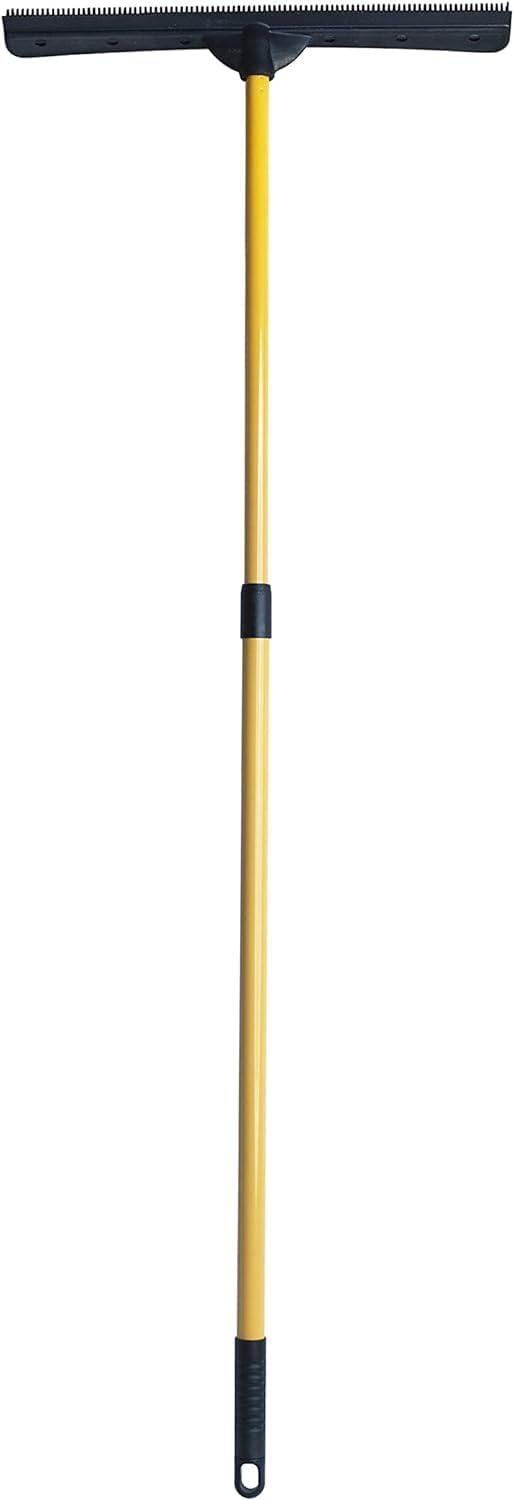 FURemover Pet Hair Removal Rubber Broom, 58" Telescopic Handle