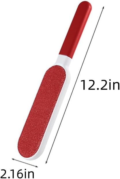 Double-Sided Self-Cleaning Lint Removers for Furniture, Clothes, Car Seats, Large Lint Remover Brush for Pet Hair, Lint, Dust, Dirt (Red)