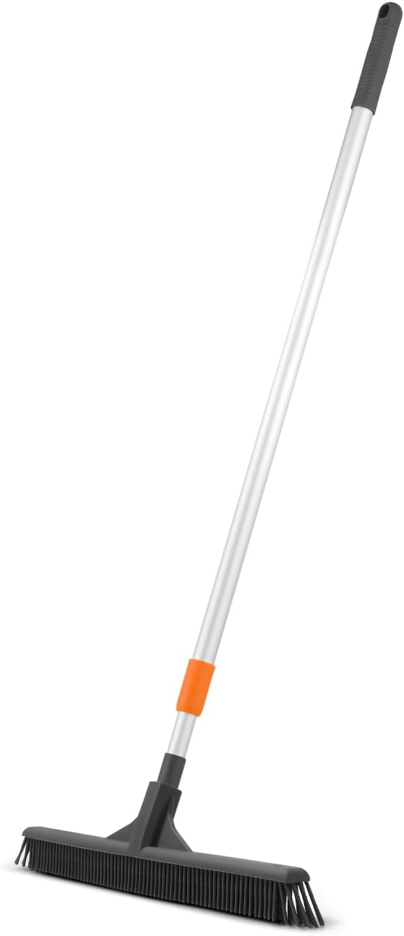 Superio 16"" Slim Silicone Salon Broom - Carpet Rake for Liquid, Human Hair, and Pet Hair, and Fur Space Saving and Easy to Wash, 12811274