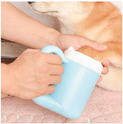 Creation Core Portable Dog Paw Washer Cup Pet Paw Cleaner for Dogs Cats Grooming with Muddy Paws Comfortable Silicone Dog Feet Cleaner Automatic, Blue