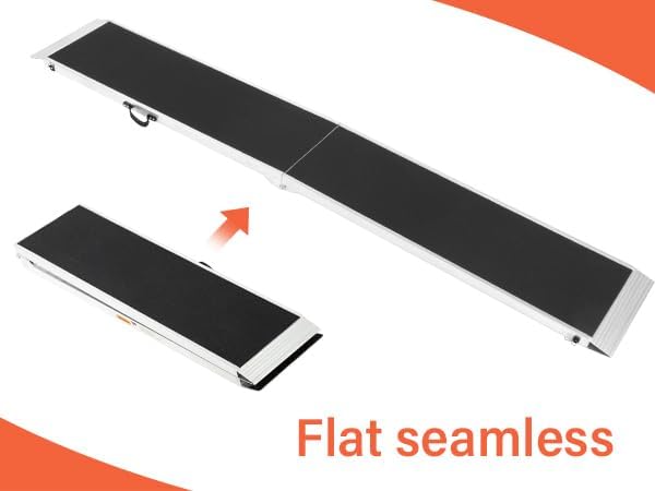 8FT Long Dog Ramp, Car Truck SUV Pet Ramp, Aluminum Portable 15 inches Wide 96 inch Long Folding Pet Vehicle Ramps Ramps for Small Medium Large Dogs and Cats, 400 Lbs Capacity