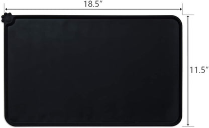 AUDWUD Silicone Waterproof Pet Feeding Mats,Anti Slip Bowl Pad,Dog Mat for Food and Water