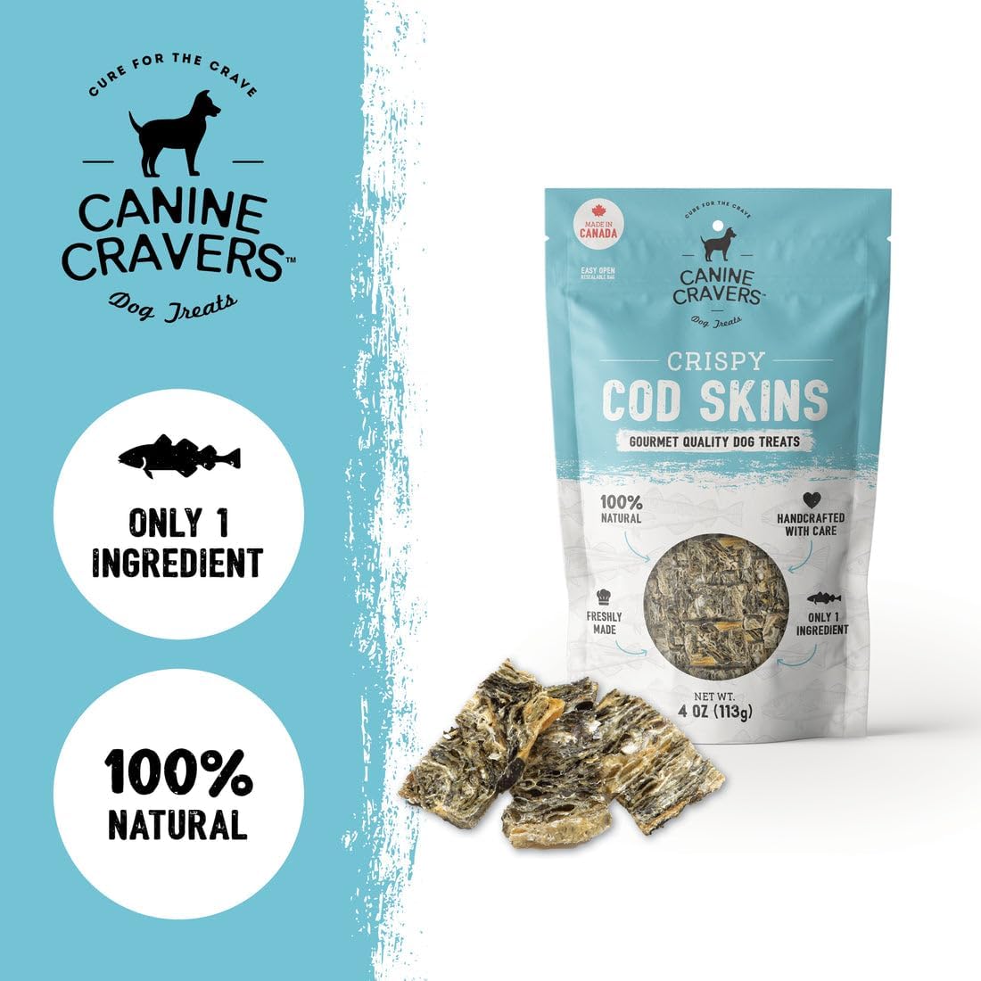 Canine Cravers Single Ingredient Dog Treats – Premium Beef Fillets - Human Grade Air Dried Hypoallergenic Pet Food – Grain, Gluten, and Soy Free – 100% All Natural - 5.3 oz
