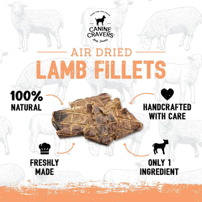 Canine Cravers Single Ingredient Dog Treats – Premium Beef Fillets - Human Grade Air Dried Hypoallergenic Pet Food – Grain, Gluten, and Soy Free – 100% All Natural - 5.3 oz