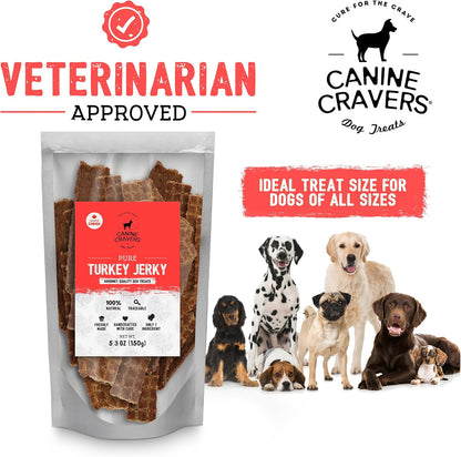Canine Cravers Single Ingredient Dog Treats – Premium Beef Fillets - Human Grade Air Dried Hypoallergenic Pet Food – Grain, Gluten, and Soy Free – 100% All Natural - 5.3 oz