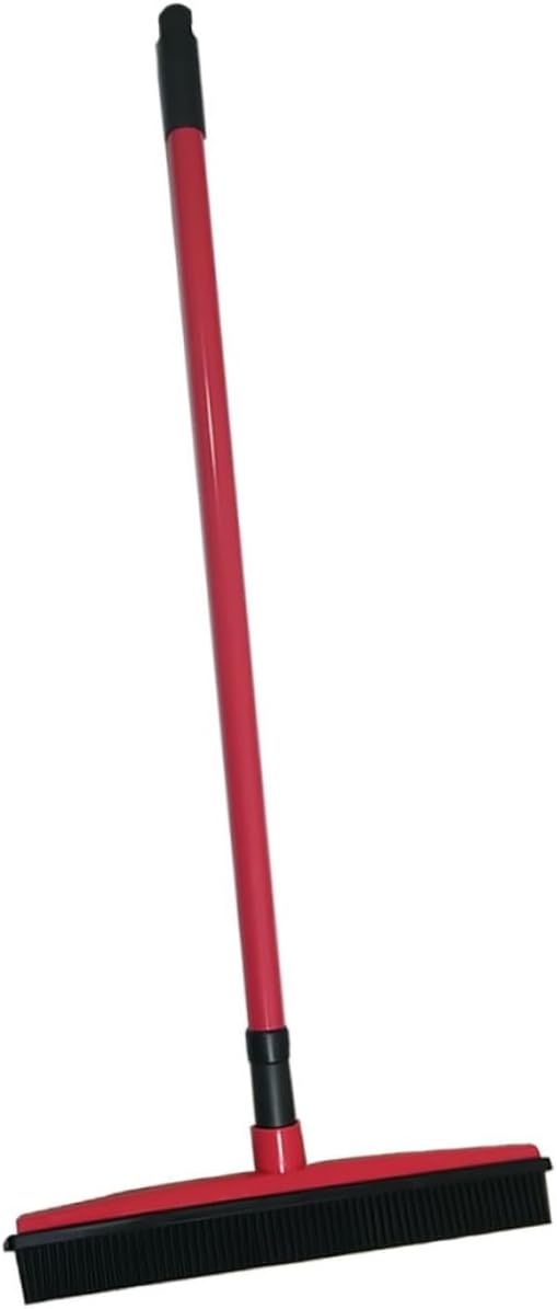 minkissy PET Hair Removal Broom Long Handle Carpet Scraper for Dog Hair Cleaning Rubber Floor Brush Dust Pan for Home Windows and Furniture