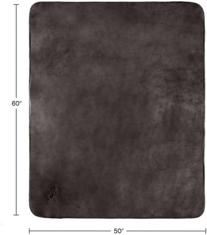 Waterproof Pet Blanket - 50x60-Inch Reversible Sherpa Fleece Throw Protects Couches, Cars, and Beds from Spills, Stains, and Fur by PETMAKER (Gray)