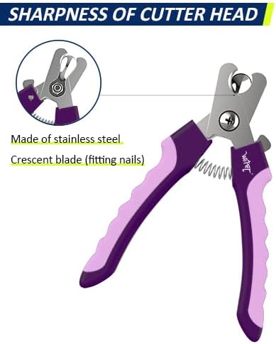 WePet Dog Nail Clippers U10.1, Dog Nail Trimmer Large Breed with Quick Sensor, Razor Sharp Blade Professional Pet Nail Clipper with Safety Guard and Nail File, Pale Turquoise