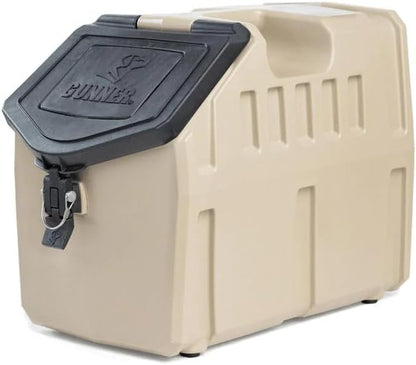 GUNNER 50 lbs Dog Food Storage Container - Waterproof & Airtight Pet Food Bin - Multi-Purpose Container for Dry Food, Corn, Chicken Feed, Treats, Bird Seed, & More - Gunmetal