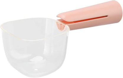 Transparent Pet Food Scoop with Clip Handle, 250 ml Capacity, Easy to Clean Dog Food Scoop (White)