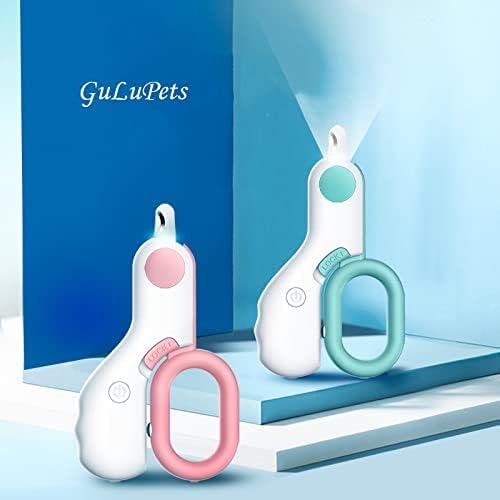 Small Animals Nail Clippers with LED Lights to Avoid Excessive Cutting and Razor Sharp Blades - Professional Claw Trimmer for Tiny Dog Cat Kitten Bunny Rabbit Bird Guinea Pigs Ferret Hamsters (Pink)