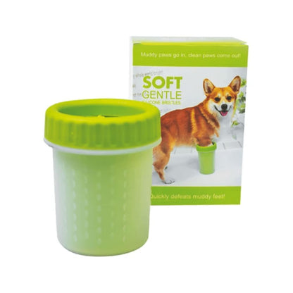 Dog paw cleaner. Portable dog paw washer. 2 in 1, brush and cleaner. Soft Silicone Dog Foot Cleaner Cup for Dogs and Cats. Portable pet cleaner. TeloComproYa