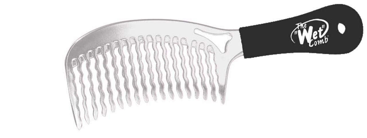 J D Beauty The Wet Detangling Hair Comb, Metallic Black, 2.1 Ounce