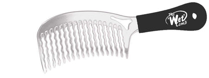 J D Beauty The Wet Detangling Hair Comb, Metallic Black, 2.1 Ounce