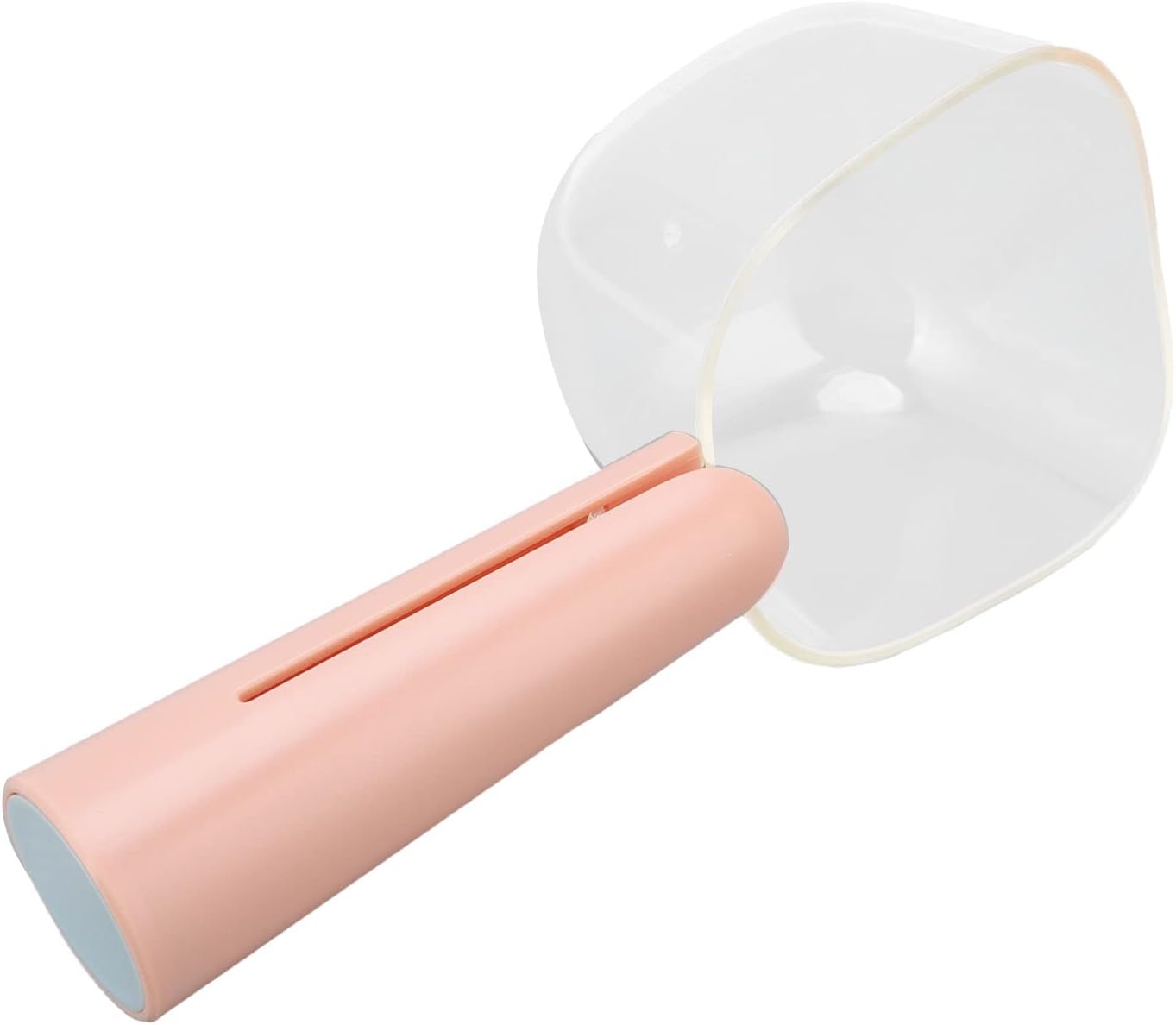 Transparent Pet Food Scoop with Clip Handle, 250 ml Capacity, Easy to Clean Dog Food Scoop (White)