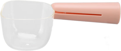 Transparent Pet Food Scoop with Clip Handle, 250 ml Capacity, Easy to Clean Dog Food Scoop (White)