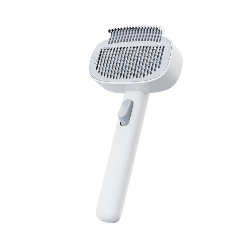 Pet Grooming Comb，Thinning & Detangling Brush with Cat-Claw Inspired Blades - Safe Dematting Tool for Long-Haired Cats/Dogs, Ergonomic Grip, Summer Cooling Solution