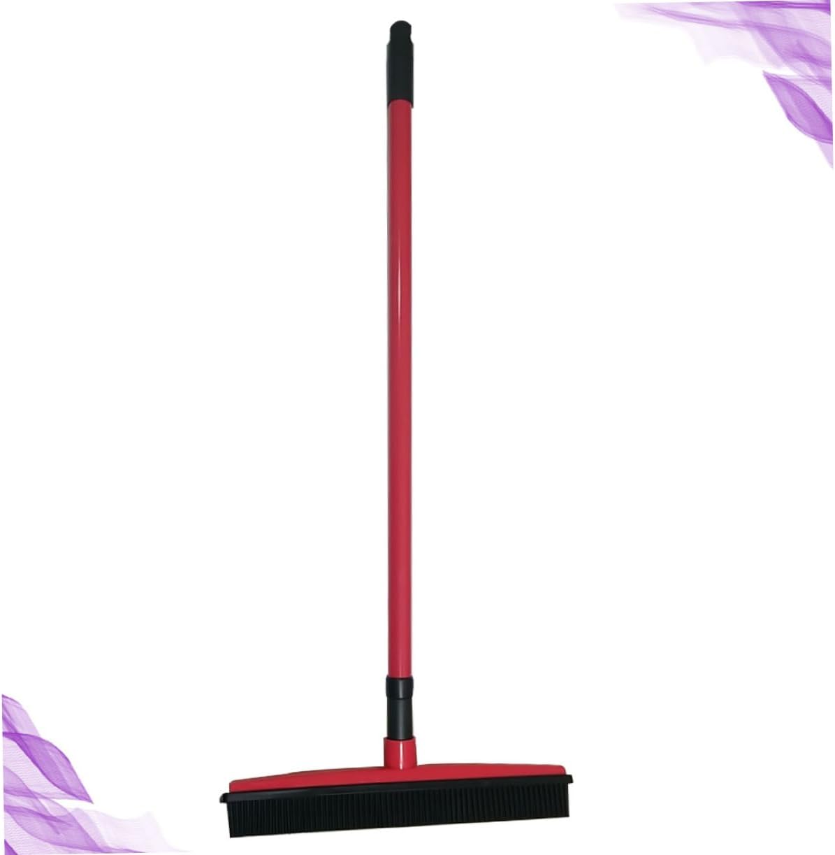 minkissy PET Hair Removal Broom Long Handle Carpet Scraper for Dog Hair Cleaning Rubber Floor Brush Dust Pan for Home Windows and Furniture